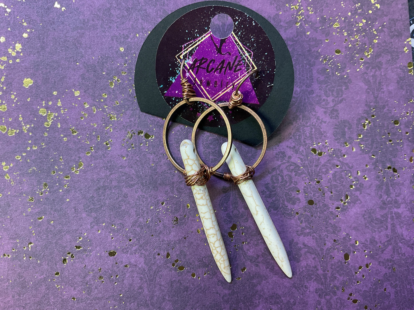 Desert Witch Copper Spear Earrings