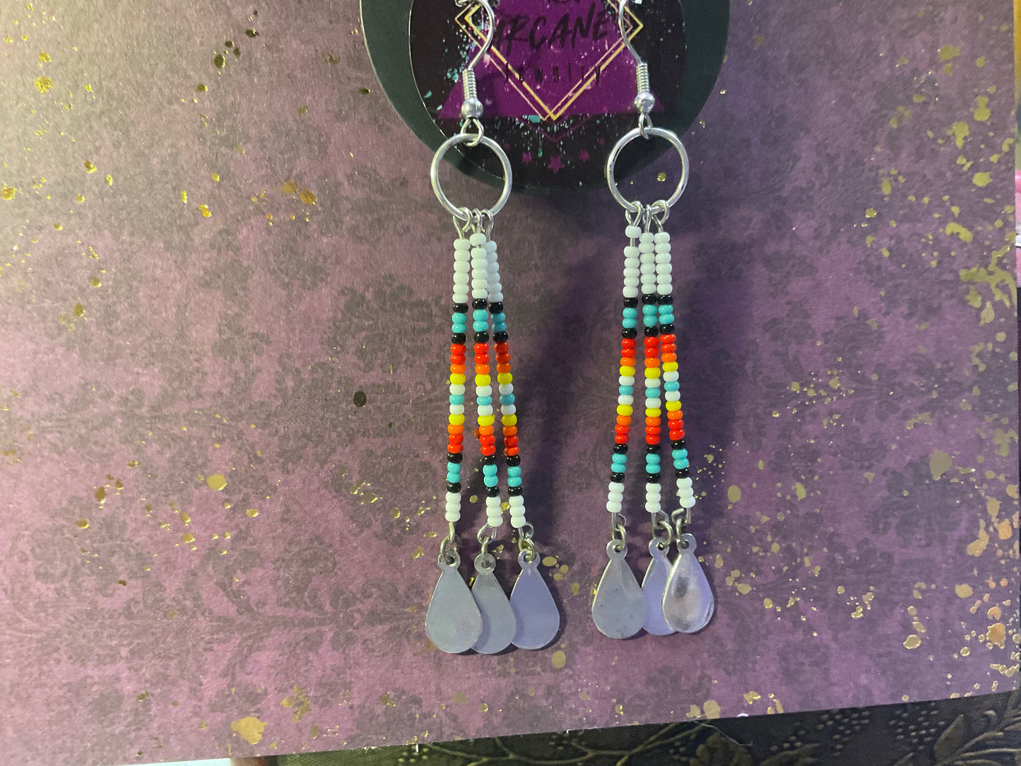 White Beaded Dangles