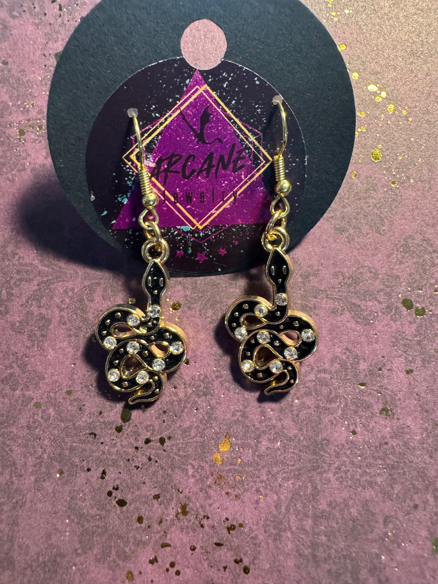 Gold Snake Earrings