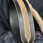 3 inch tooled belt black 39-46 inch
