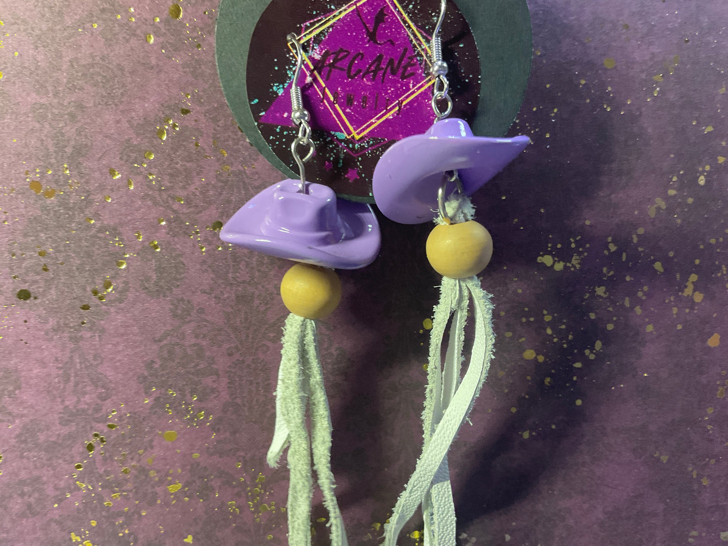 Purple Cowboy Hat Dangles