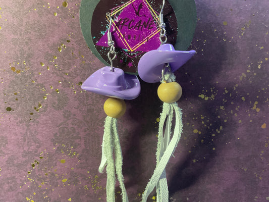 Purple Cowboy Hat Dangles
