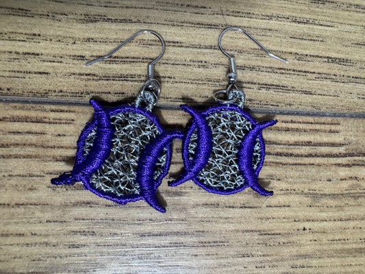Triple Moon Earrings
