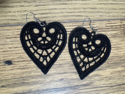 Black Lace Earrings