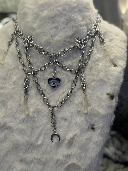 Byzantine and Bone Chainmail Necklace