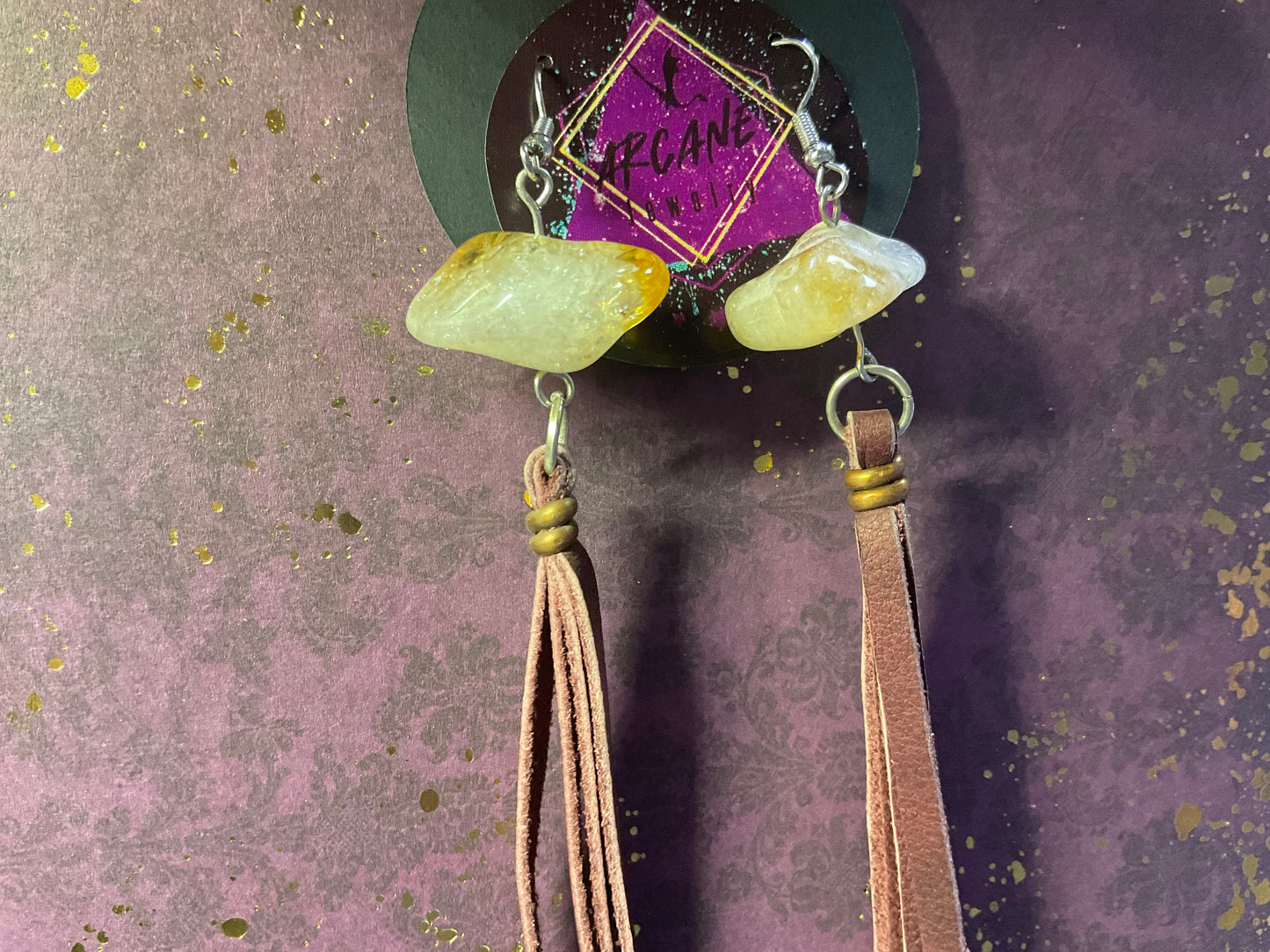 Citrine Fringe Earrings