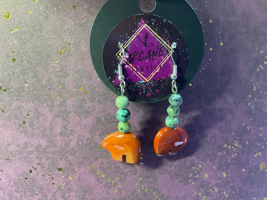 Large Bear Earrings