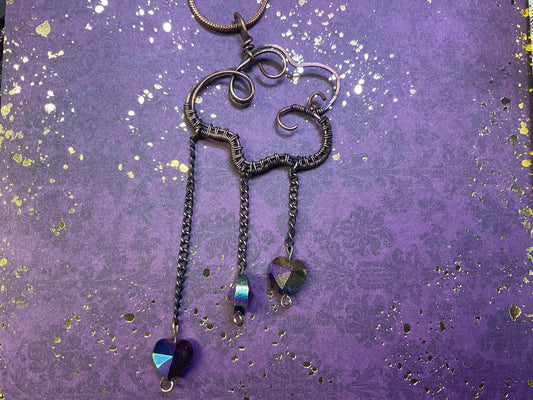 Copper Raincloud Necklace