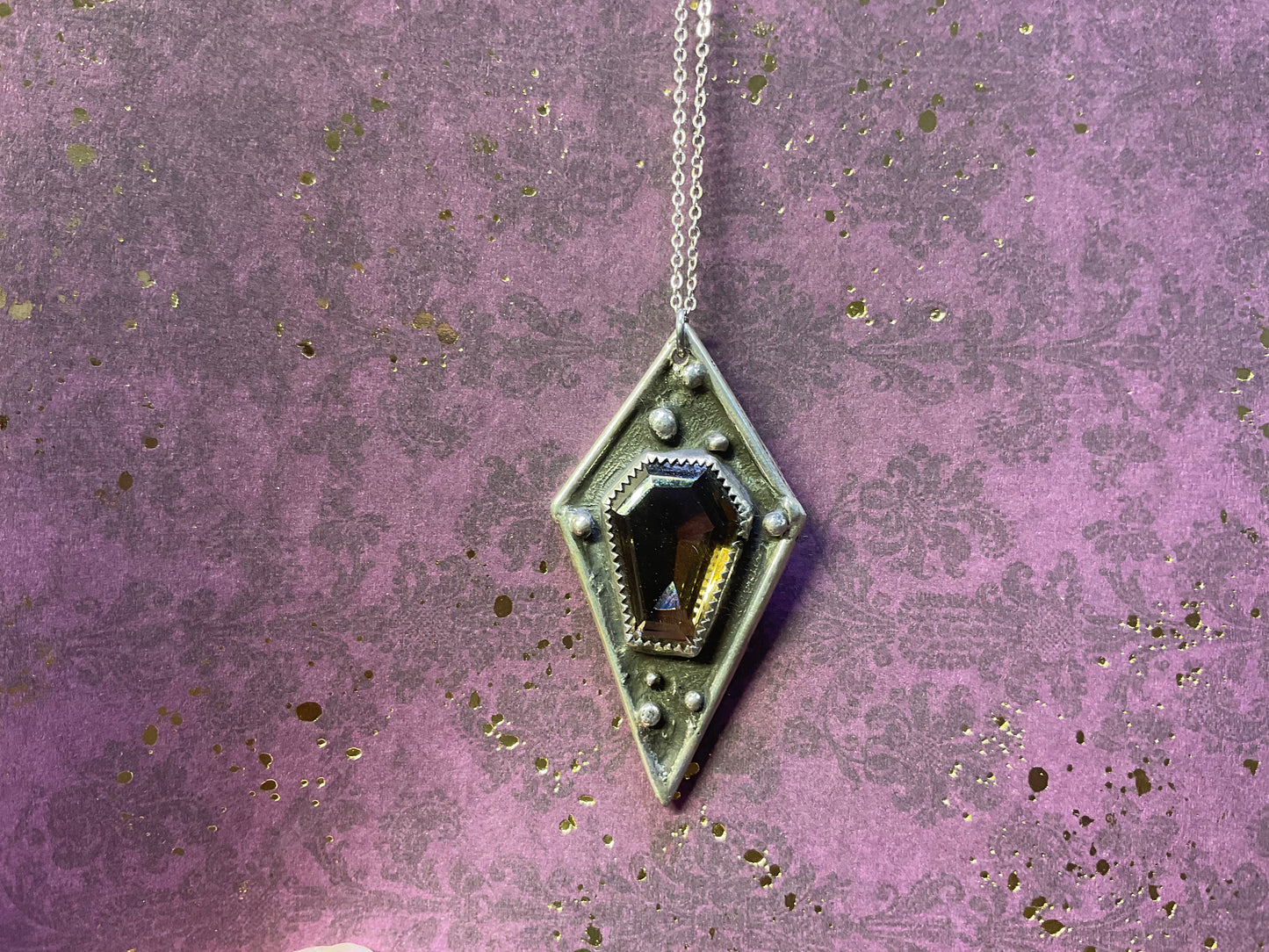 Smokey Quartz Sterling Silver Necklace