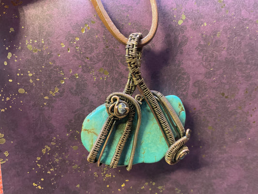 Howlite Copper Wrap