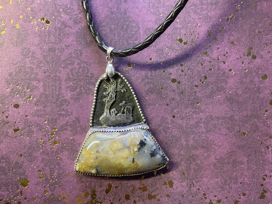 Graveyard Agate Sterling Silver Necklace