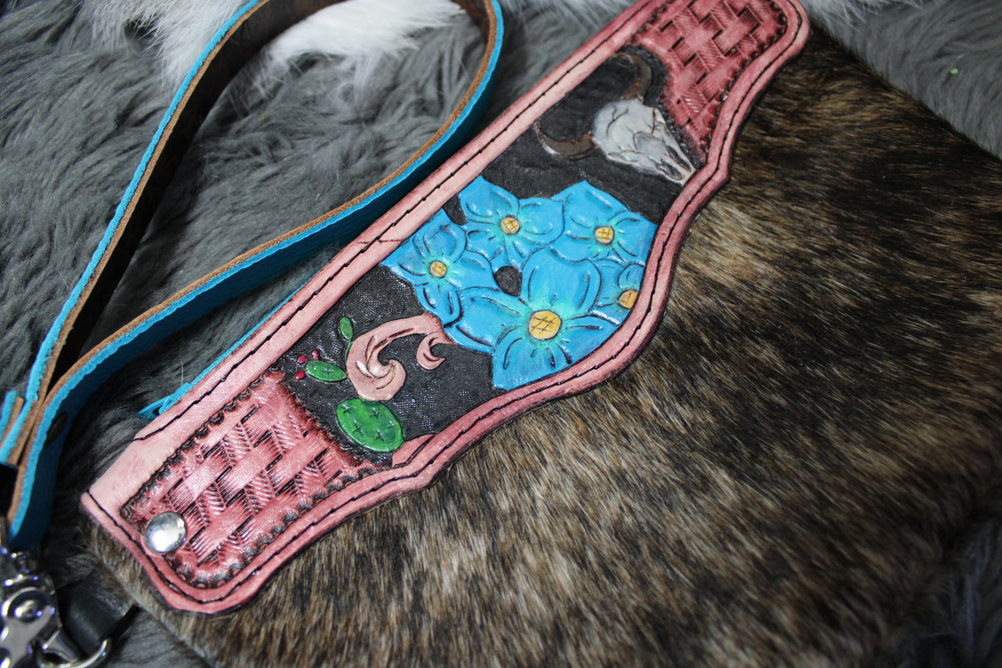 Leather Wristlet Tooled
