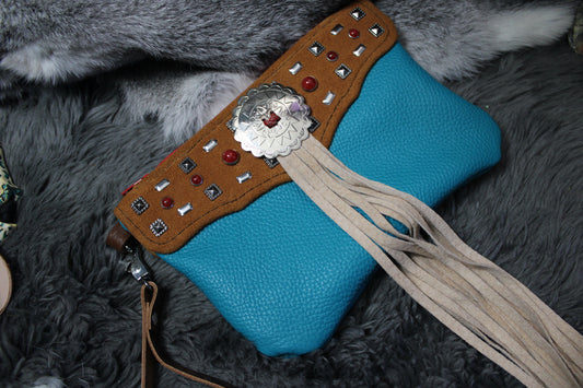 Leather Wristlet Deer Suede