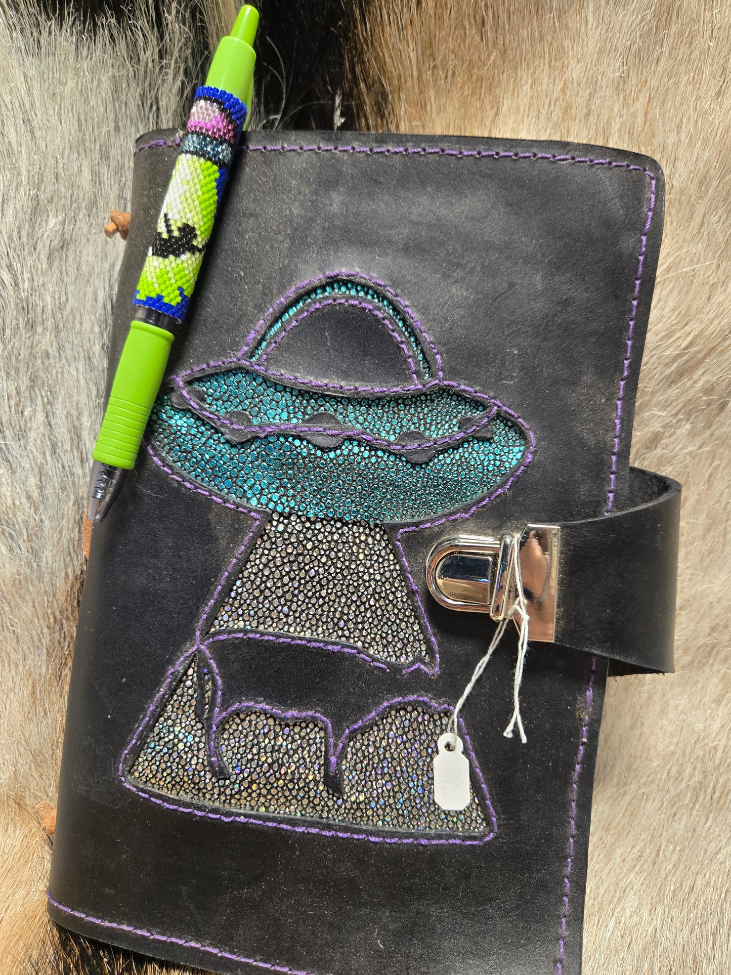 NoteBooks with Beaded pen sleeve